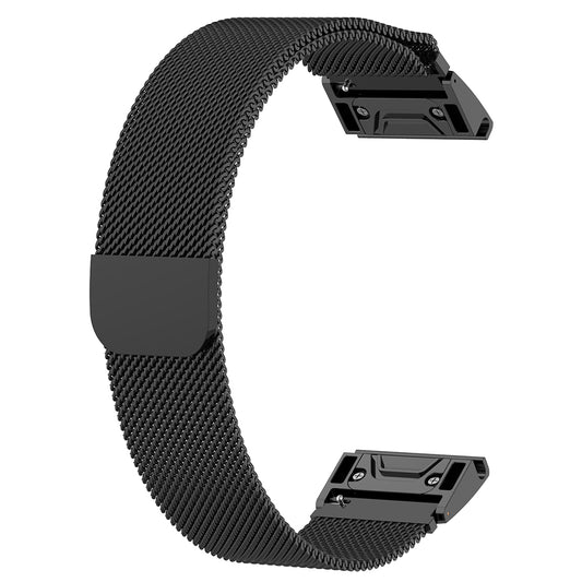 Techsuit W009 Armband für Garmin Watch Fenix / Forerunner Serie, 22mm, Schwarz