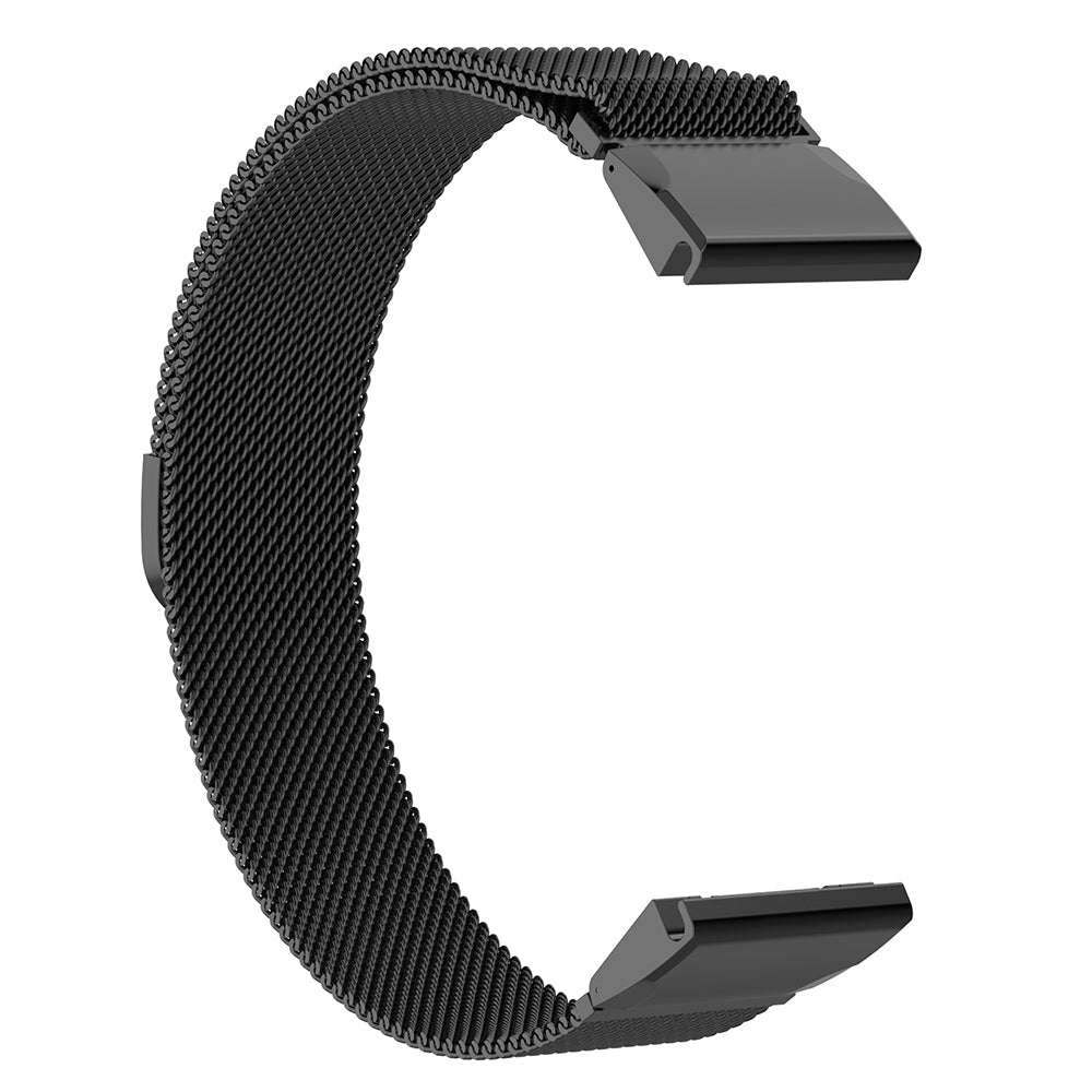 Techsuit W009 Armband für Garmin Watch Fenix / Forerunner Serie, 22mm, Schwarz