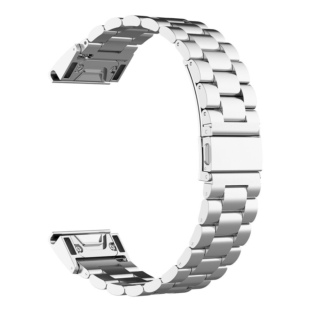 Techsuit W010 Armband für Garmin Watch Fenix Serie, 26mm, Silbern