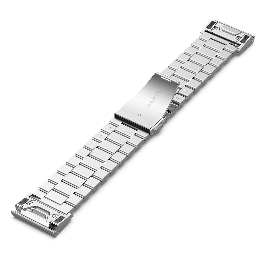 Techsuit W010 Armband für Garmin Watch Fenix Serie, 26mm, Silbern