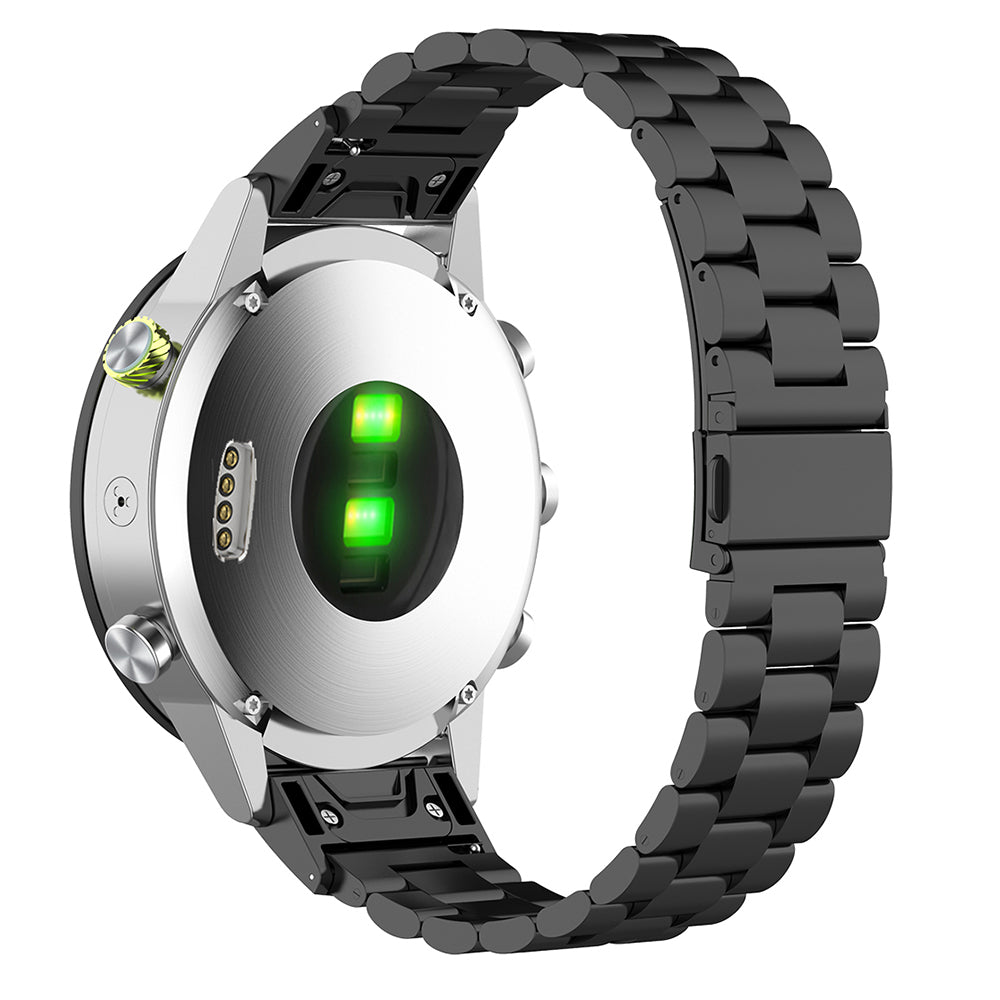Techsuit W010 Armband für Garmin Watch Fenix Serie, 26mm, Schwarz