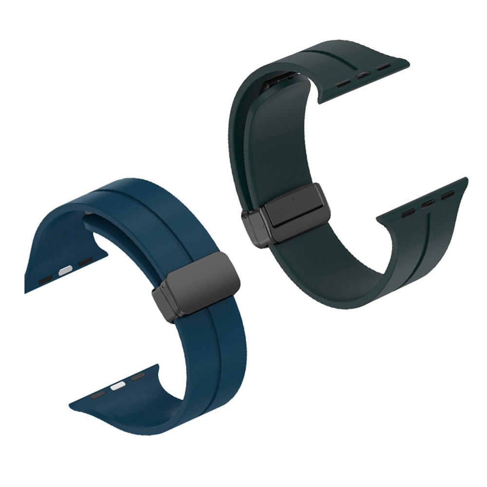 Techsuit W011 Armband für Apple Watch 42mm / 41mm / 40mm / 38mm Serie, Schwarz