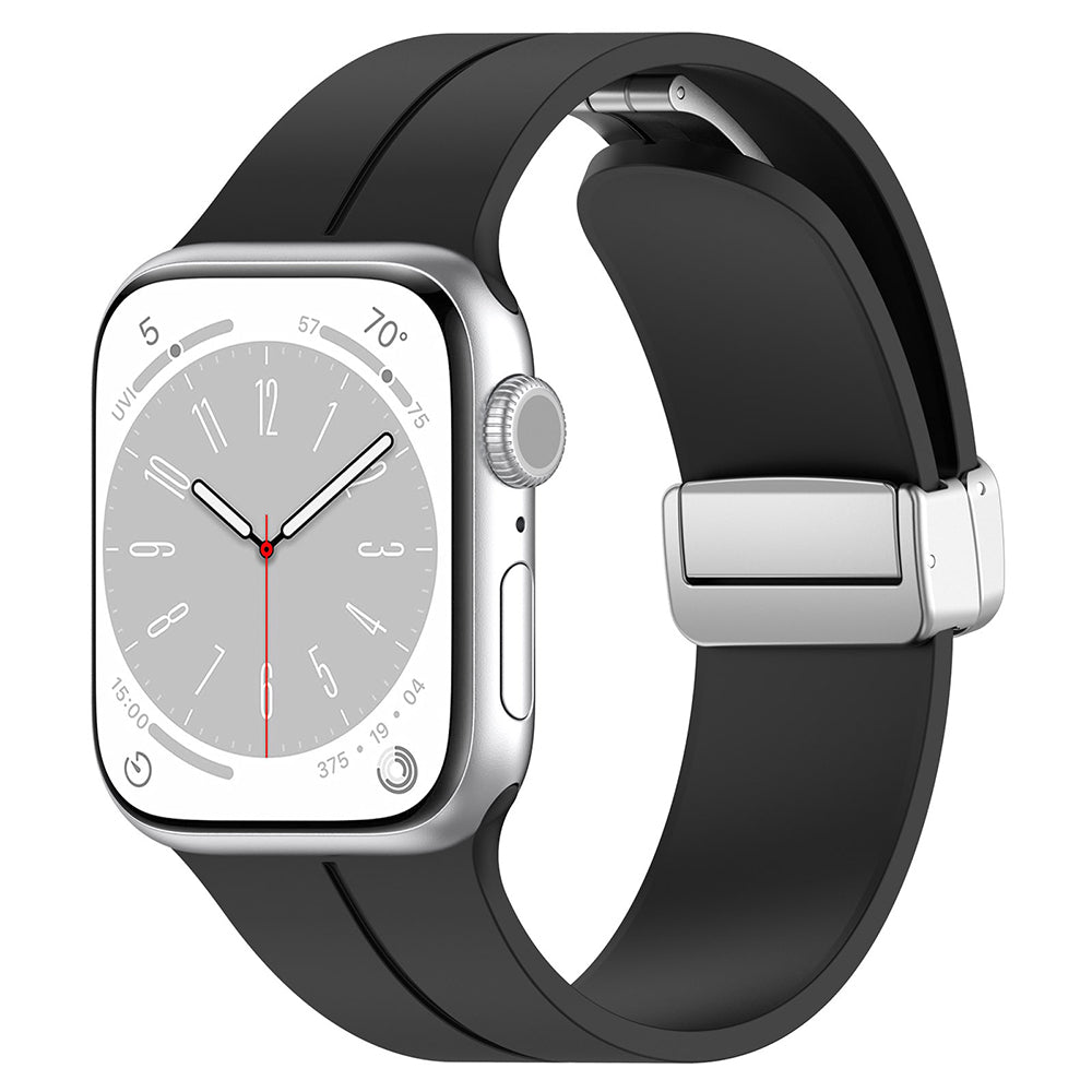 Techsuit W011 Armband für Apple Watch 49mm / 46mm / 45mm / 44mm / 42mm Serie, Schwarz