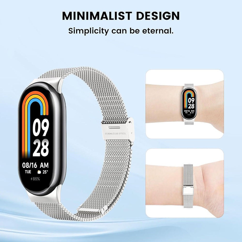 Techsuit W022 Armband für Xiaomi Smart Band 9 / 8, 15mm, Goldfarben