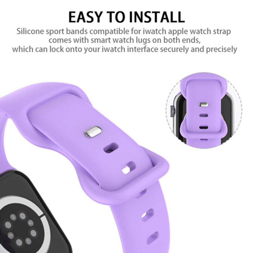 Techsuit W031 Armband für Apple Watch 42mm / 41mm / 40mm / 38mm Serie, Dunkelviolett
