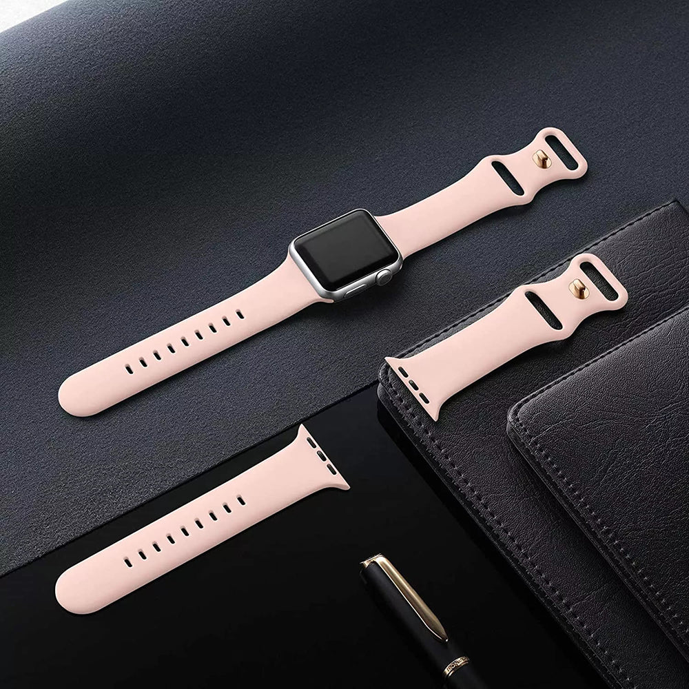 Techsuit W031 Armband für Apple Watch 49mm / 46mm / 45mm / 44mm / 42mm Serie, Hellrosa