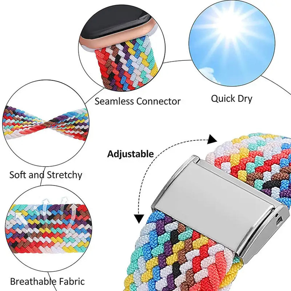 Techsuit W032 Armband für Apple Watch 49mm / 46mm / 45mm / 44mm / 42mm Serie, Rosa Multicolor