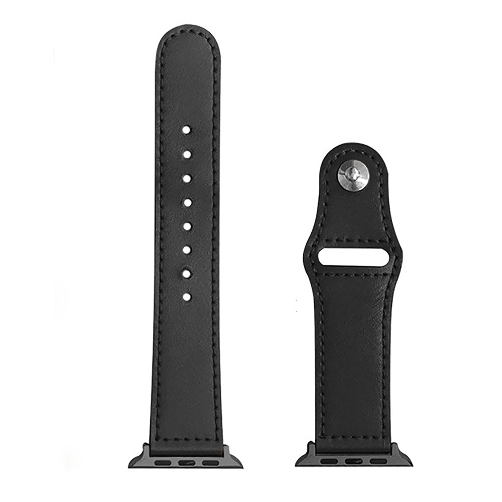 Techsuit W033 Armband für Apple Watch 49mm / 46mm / 45mm / 44mm / 42mm Serie, Schwarz