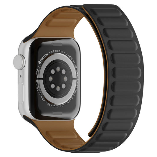 Techsuit W035 Armband für Apple Watch 42mm / 41mm / 40mm / 38mm Serie, Schwarz