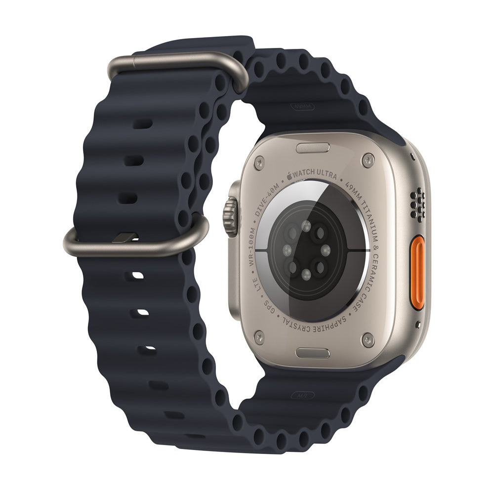 Techsuit W038 Armband für Apple Watch 49mm / 46mm / 45mm / 44mm / 42mm Serie, Schwarz