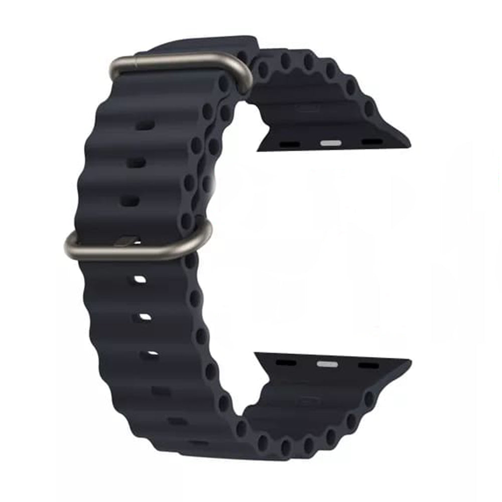 Techsuit W038 Armband für Apple Watch 49mm / 46mm / 45mm / 44mm / 42mm Serie, Schwarz