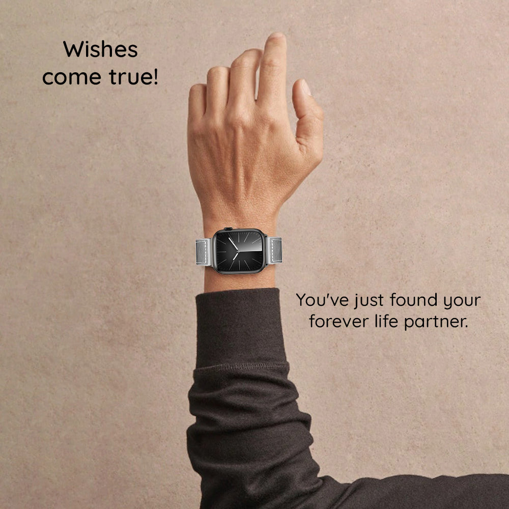 Techsuit W051 Armband für Apple Watch 42mm / 41mm / 40mm / 38mm Serie, Grau