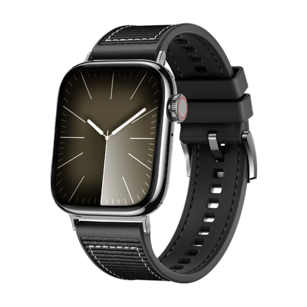 Techsuit W051 Strap for Apple Watch 42mm / 41mm / 40mm / 38mm Series, Black