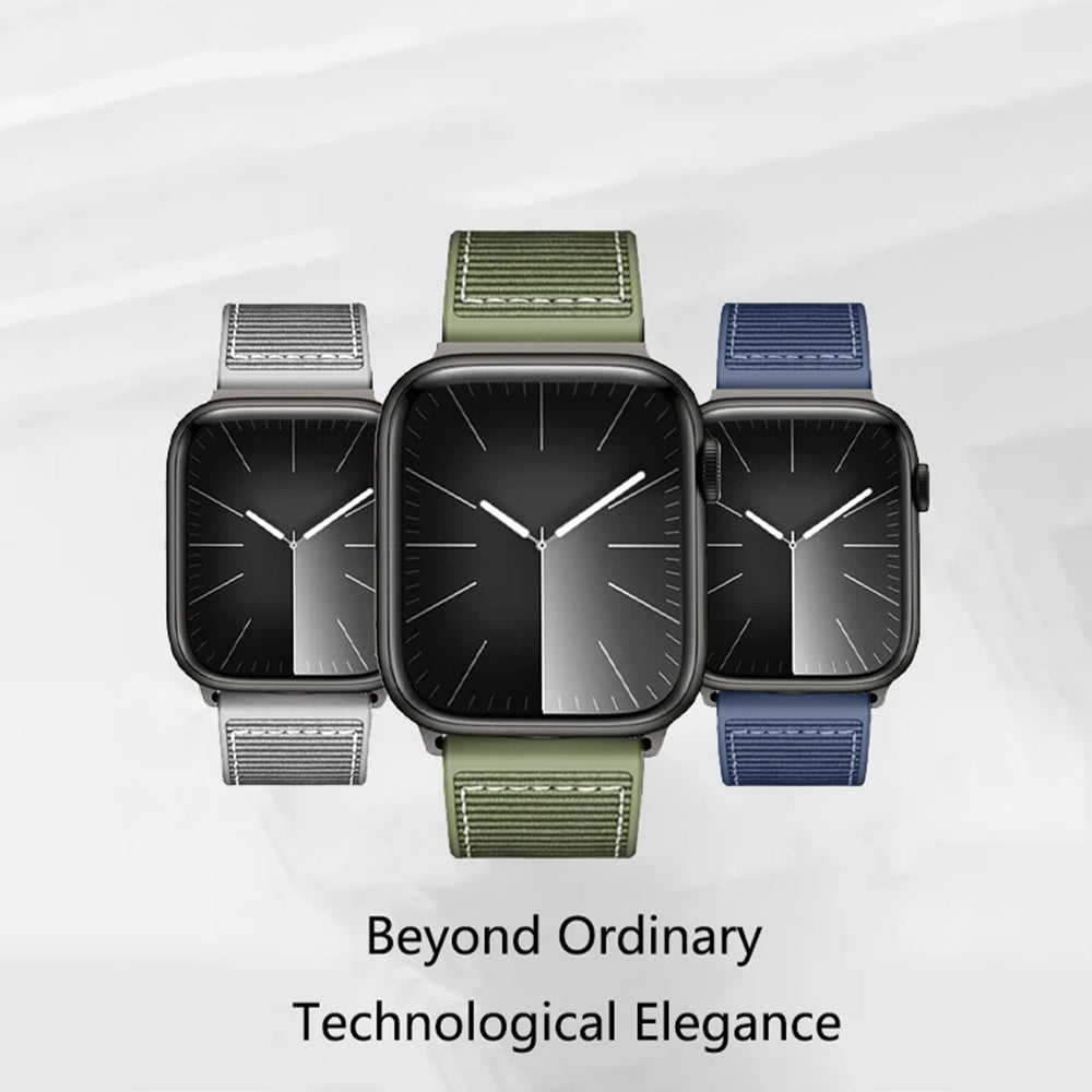 Techsuit W051 Strap for Apple Watch 42mm / 41mm / 40mm / 38mm Series, Black