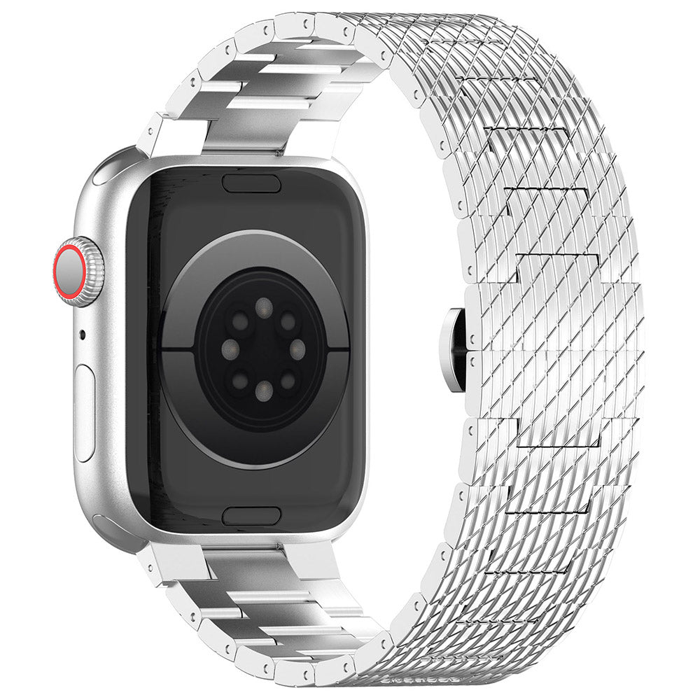 Techsuit W052 Armband für Apple Watch 42mm / 41mm / 40mm / 38mm Serie, Silberfarben