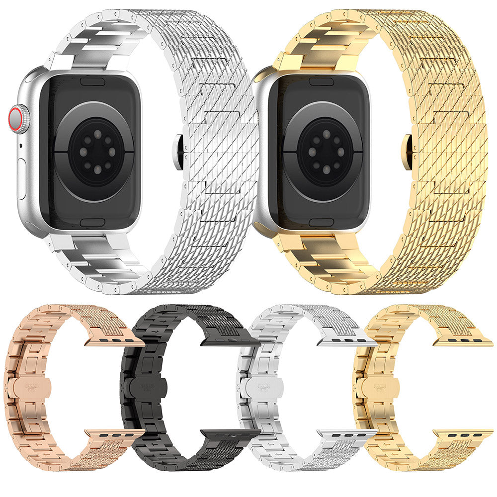 Techsuit W052 Armband für Apple Watch 42mm / 41mm / 40mm / 38mm Serie, Silberfarben