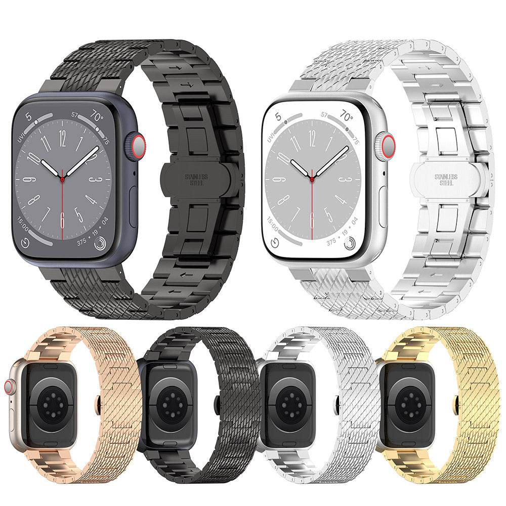 Techsuit W052 Armband für Apple Watch 42mm / 41mm / 40mm / 38mm Serie, Silberfarben