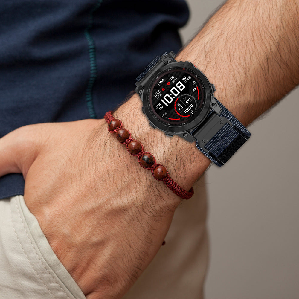 Techsuit W057 Strap for Garmin Watch Fenix Series, 26mm, Navy Blue