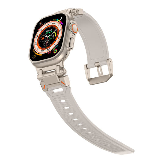 Techsuit W064 Armband für Apple Watch 49mm / 46mm / 45mm / 44mm / 42mm Serie, Silberfarben