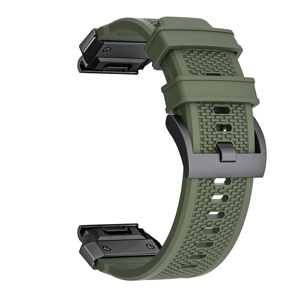 Techsuit W068 Armband für Garmin Watch Fenix / Forerunner / Approach Series, 22mm, Schwarzgrün