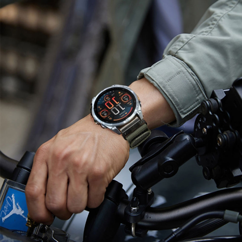 Techsuit W070 Armband für Garmin Instinct / Approach / Fenix Watch Series, 20mm, Dunkelgrün