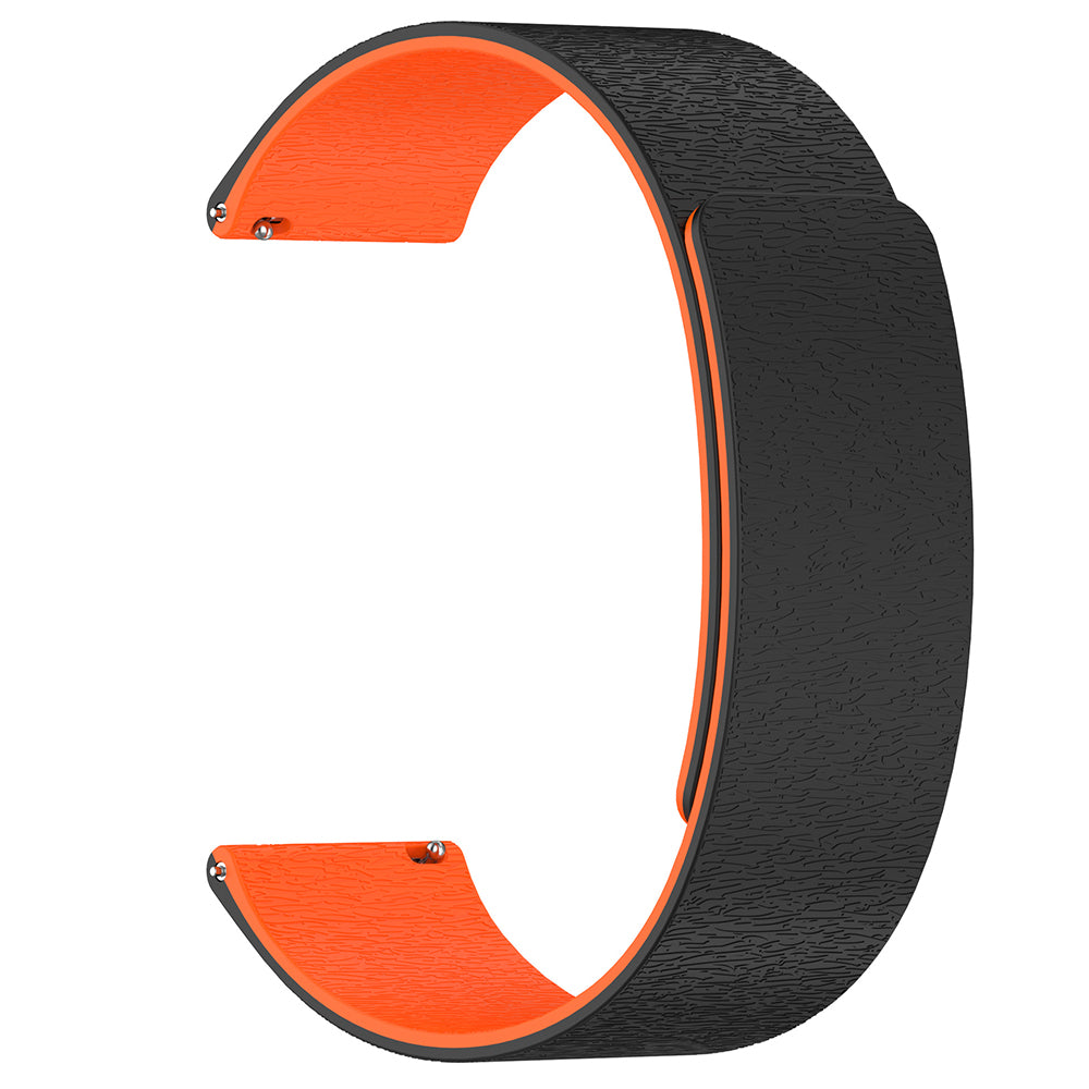 Techsuit W074 Armband für Samsung Galaxy Watch Series, 20mm, Schwarz Orange
