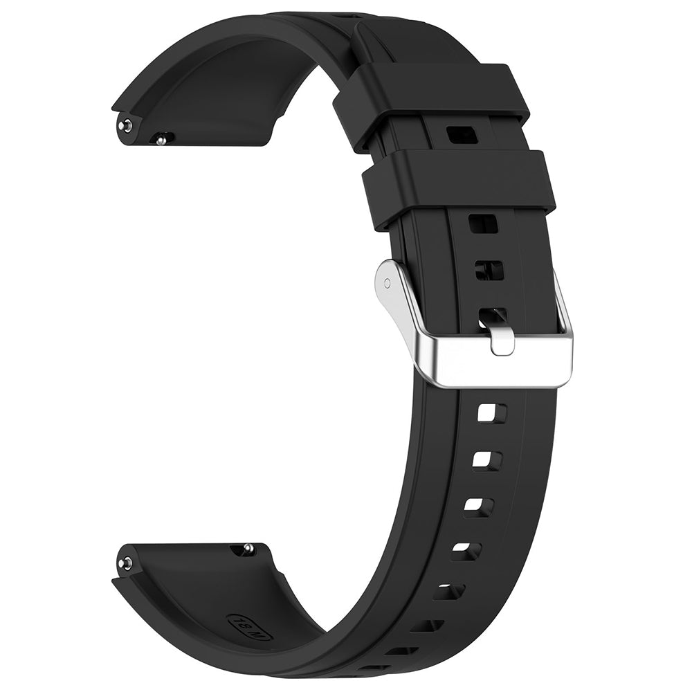 Techsuit W075 Armband für Huawei Watch / Garmin Watch Series, 18mm, Schwarz