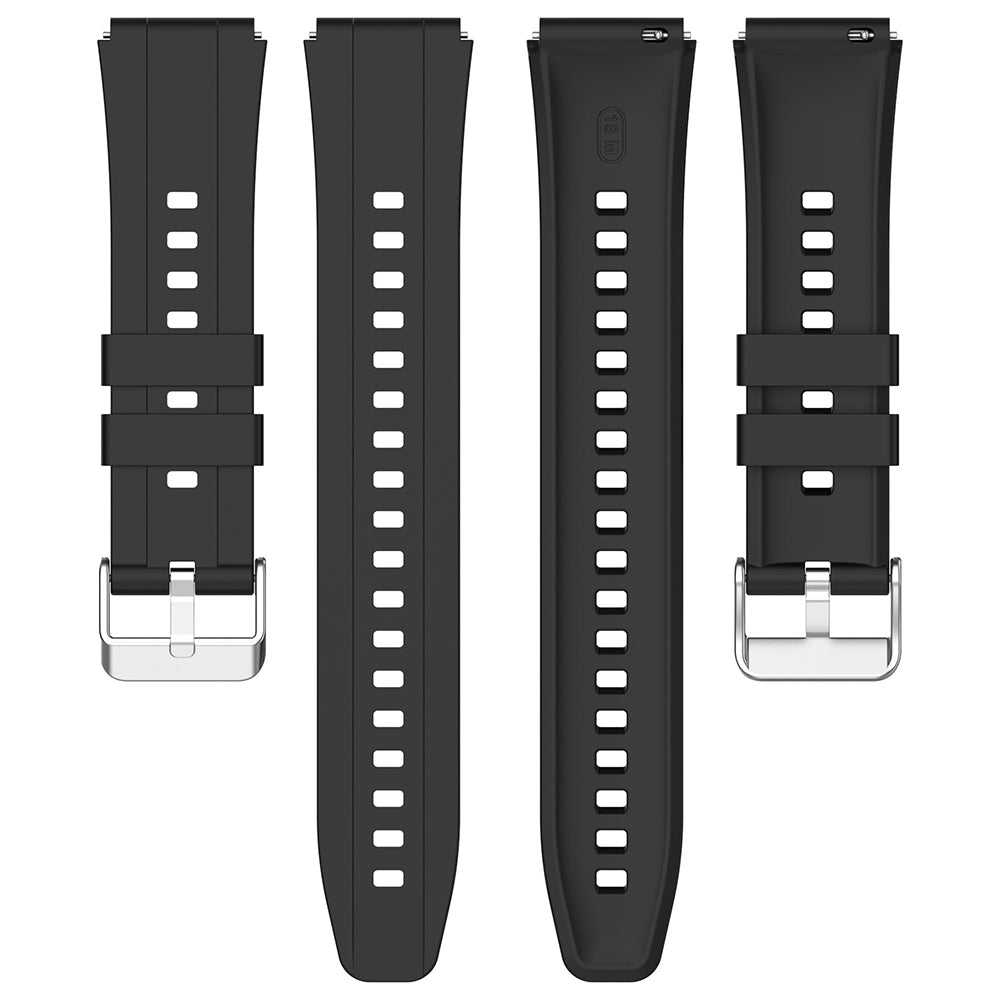 Techsuit W075 Armband für Huawei Watch / Garmin Watch Series, 18mm, Schwarz