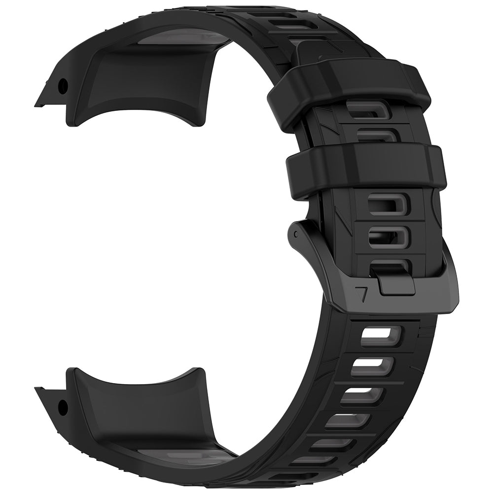 Techsuit W077 Armband für Garmin Instinct 3 45mm Solar / Instinct 3 45mm, Schwarz Grau
