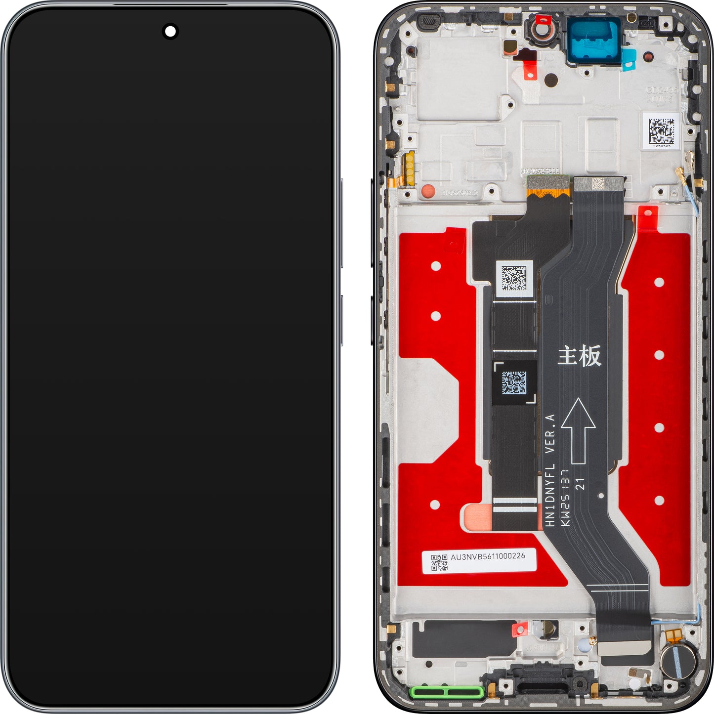 Display mit Touchscreen Honor 400, mit Rahmen, Schwarz (Midnight Black), Service Pack 0235APNR