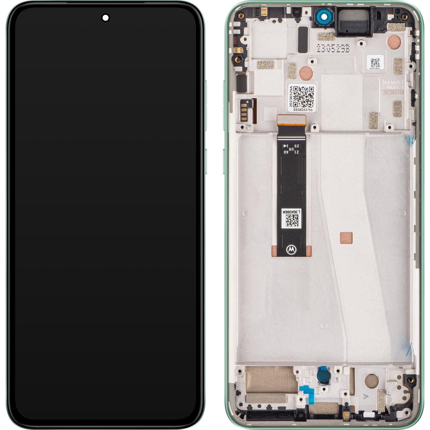 Motorola Edge 30 Neo Touchscreen-Display, mit Rahmen, Grün (Aqua Foam), Service Pack 5D68C21406