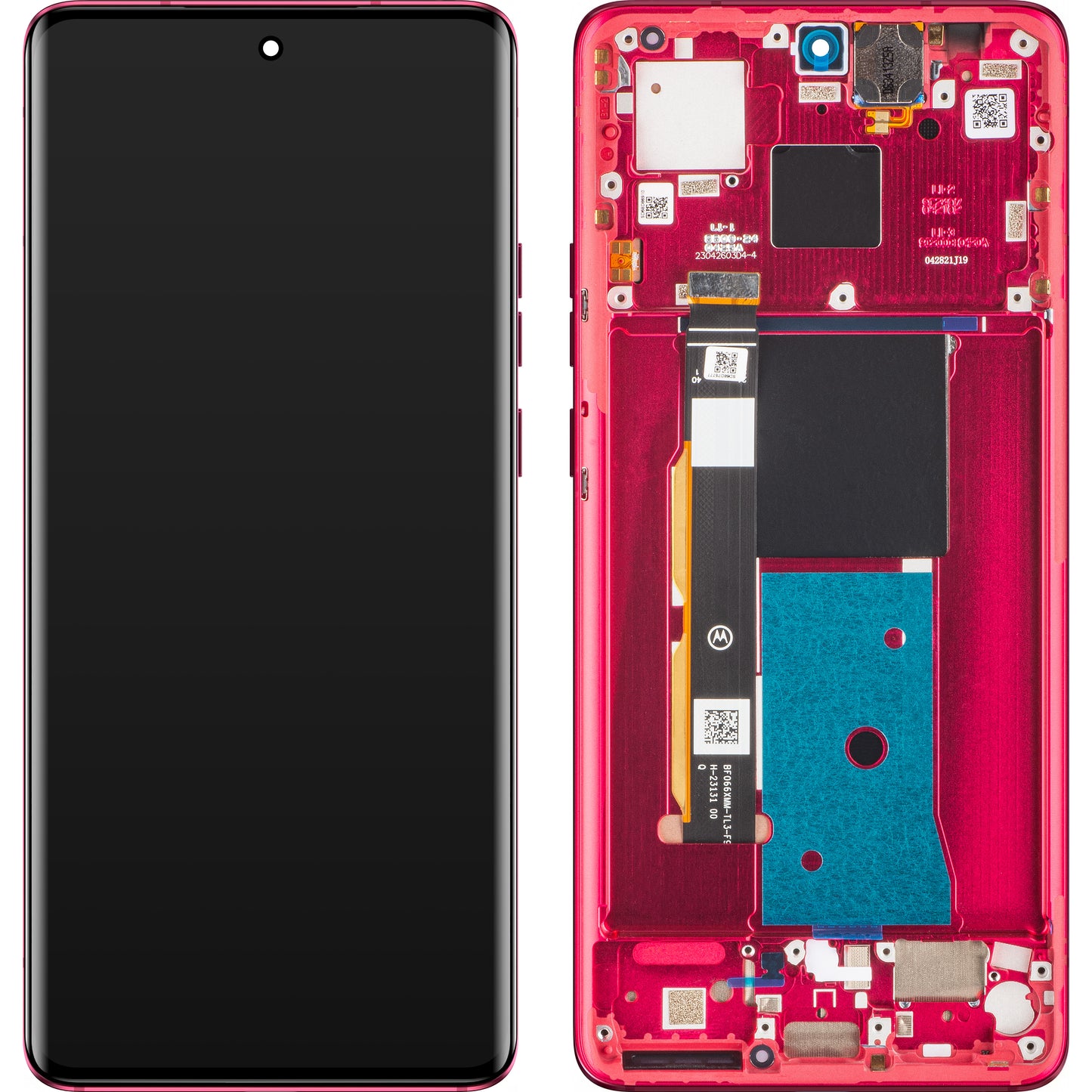 Touchscreen-Display Motorola Edge 40, mit Rahmen, Rot (Viva Magenta), Service Pack 5D68C22712