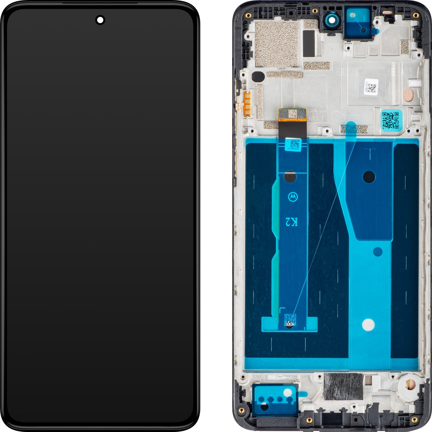 Motorola Moto G84 Touchscreen Display mit Touchscreen, mit Rahmen, Schwarz, Service Pack 5D68C23231