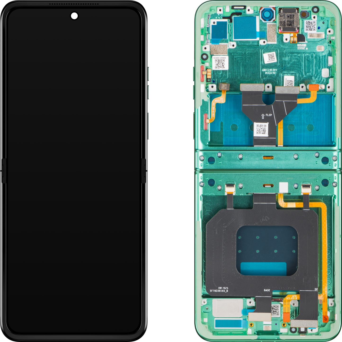 Display mit Touchscreen Motorola Razr 2025 / Razr 60, mit Rahmen, Sub Inner, Grün (Spring Bud), Service Pack 5D68C29966