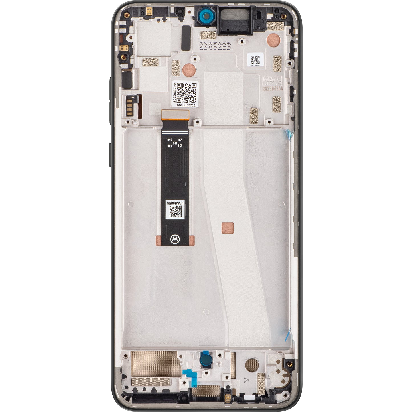 Touchscreen-Display Motorola Edge 30 Neo, mit Rahmen, Schwarz Onyx, Service Pack 5D68C21403