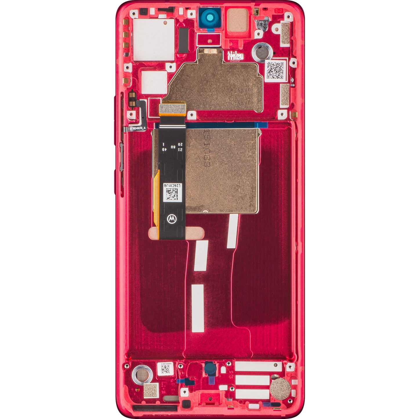 Touchscreen-Display Motorola Edge 30 Fusion, mit Rahmen, Rot (Viva Magenta), Service Pack 5D68C22034