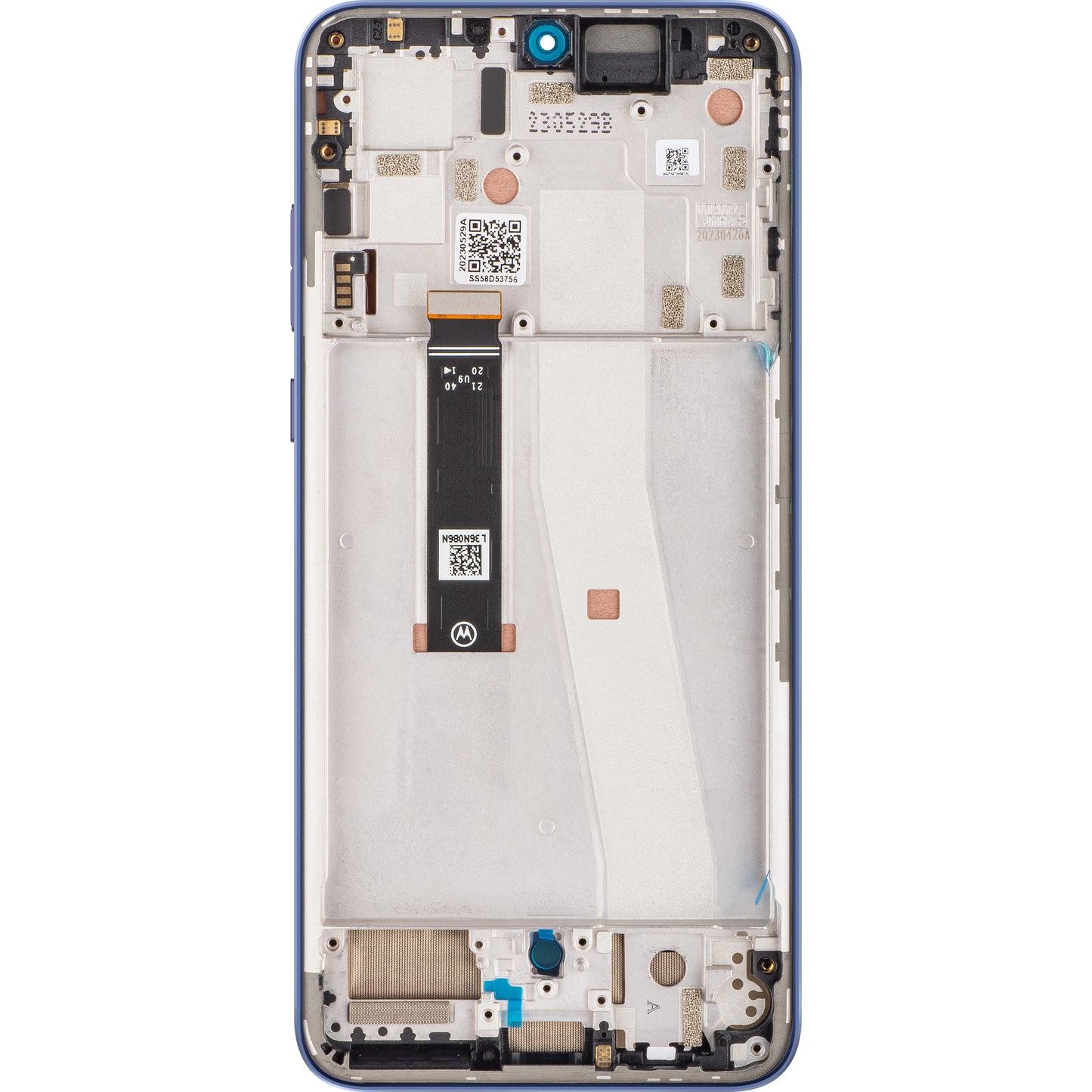 Touchscreen Display Motorola Edge 30 Neo, mit Rahmen, Lila (Very Peri), Service Pack 5D68C21405