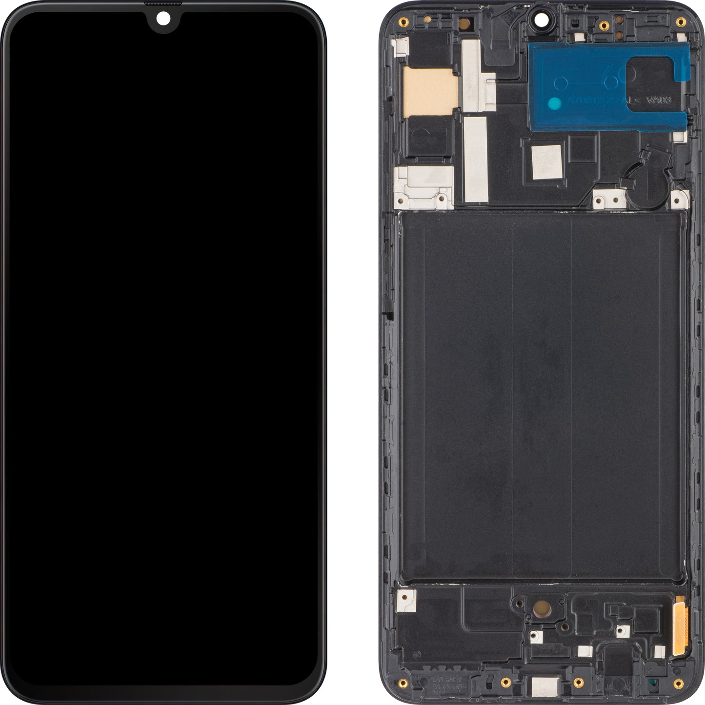 MP Touchscreen Display kompatibel zu Samsung Galaxy A70 A705, mit Rahmen, OLED Version, Schwarz