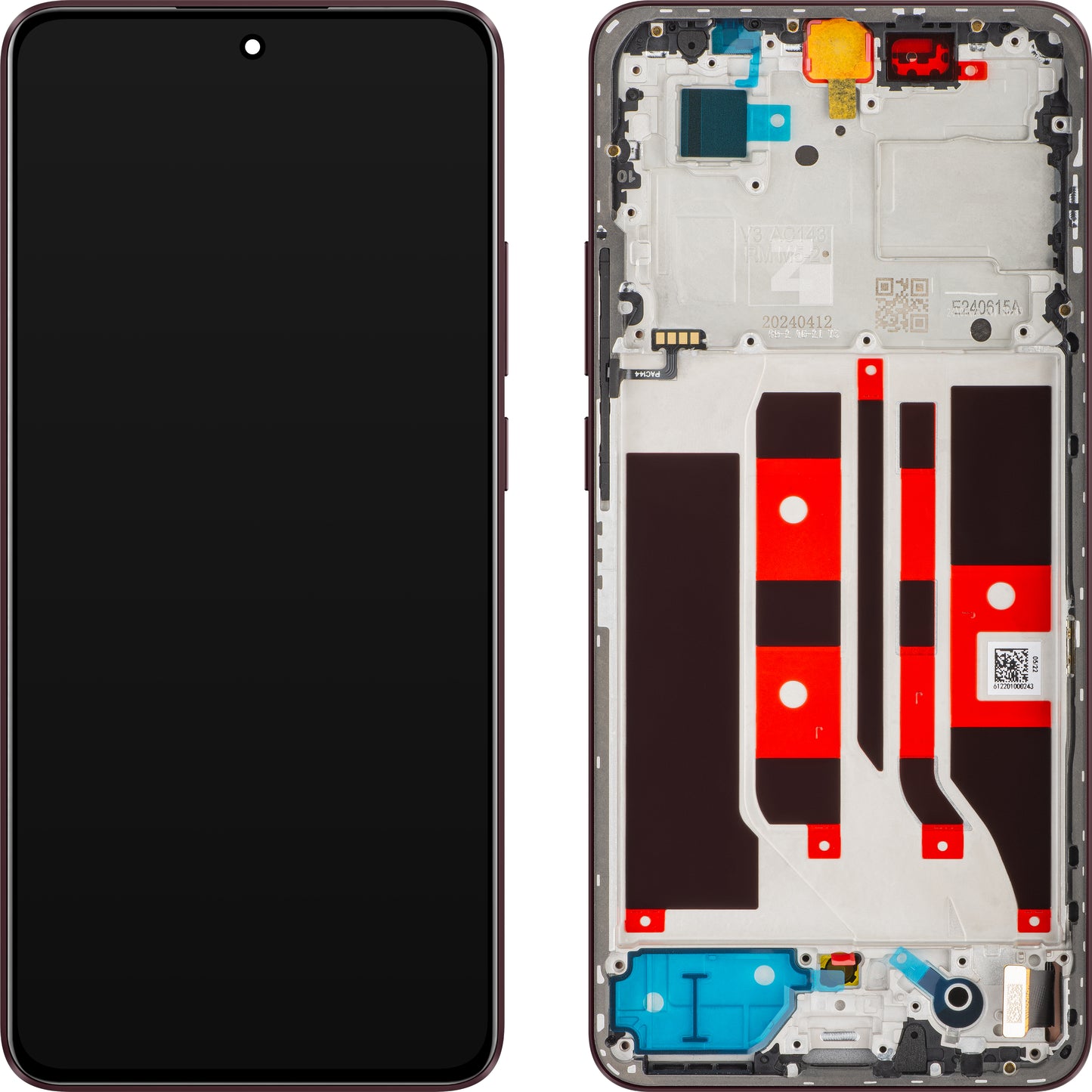 Display mit Touchscreen Oppo F25 Pro / Reno11 F, mit Rahmen, Cherry, Service Pack 621029000177