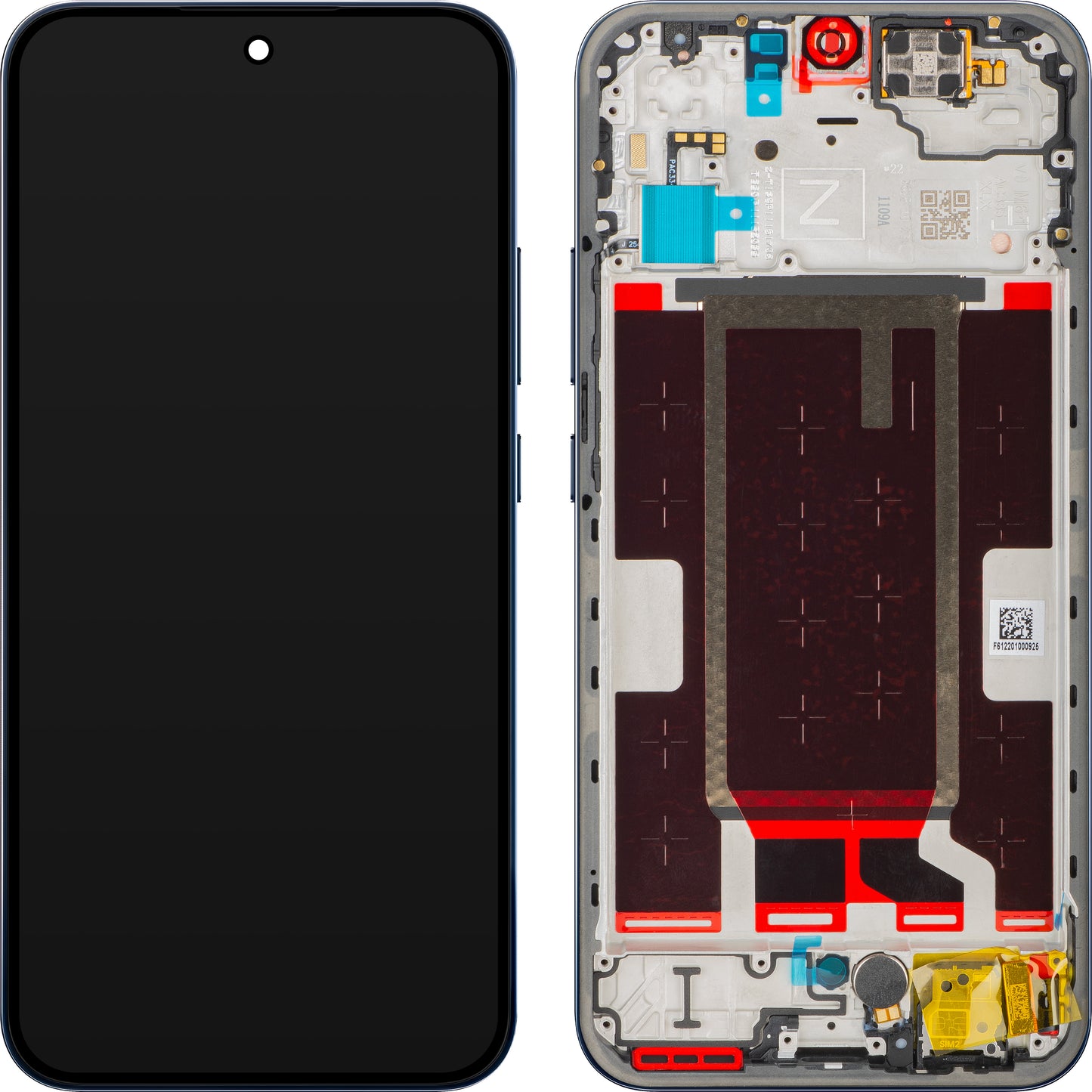 Display mit Touchscreen Oppo Reno15 F, mit Rahmen, Marineblau (Twilight Blue), Service Pack 621029000800