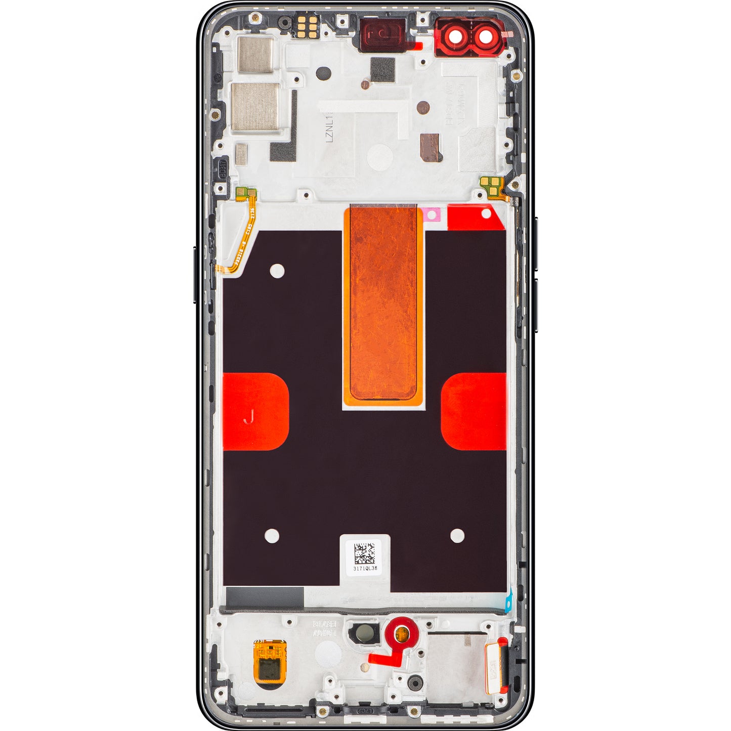 Touchscreen Display Oppo Reno4 5G, mit Rahmen, Space Schwarz, Service Pack 4904705