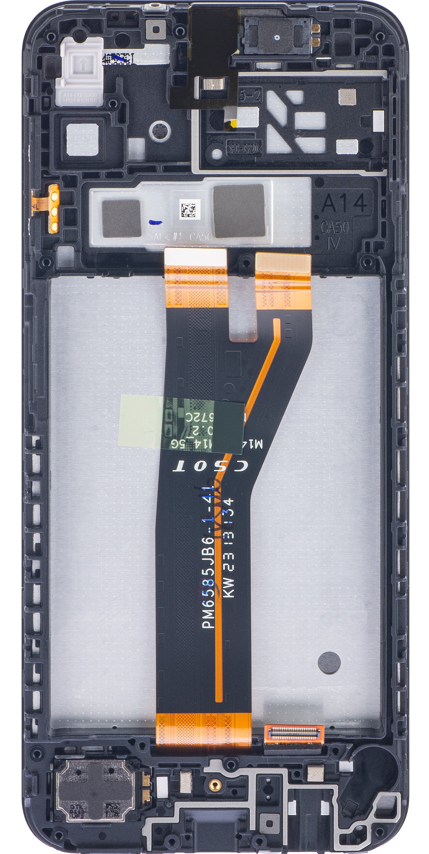 Touchscreen Display Samsung Galaxy A14 A145, with Frame, Non-Europe Version, Black, Service Pack GH82-3111185A