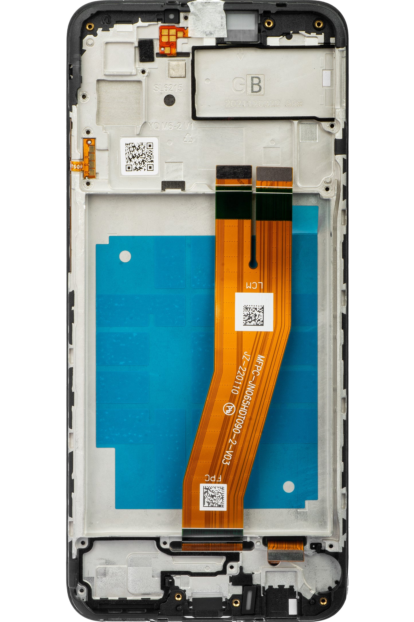 Touchscreen Display Samsung Galaxy A03 A035, mit Rahmen, Version F, Schwarz, Service Pack GH81-21625A