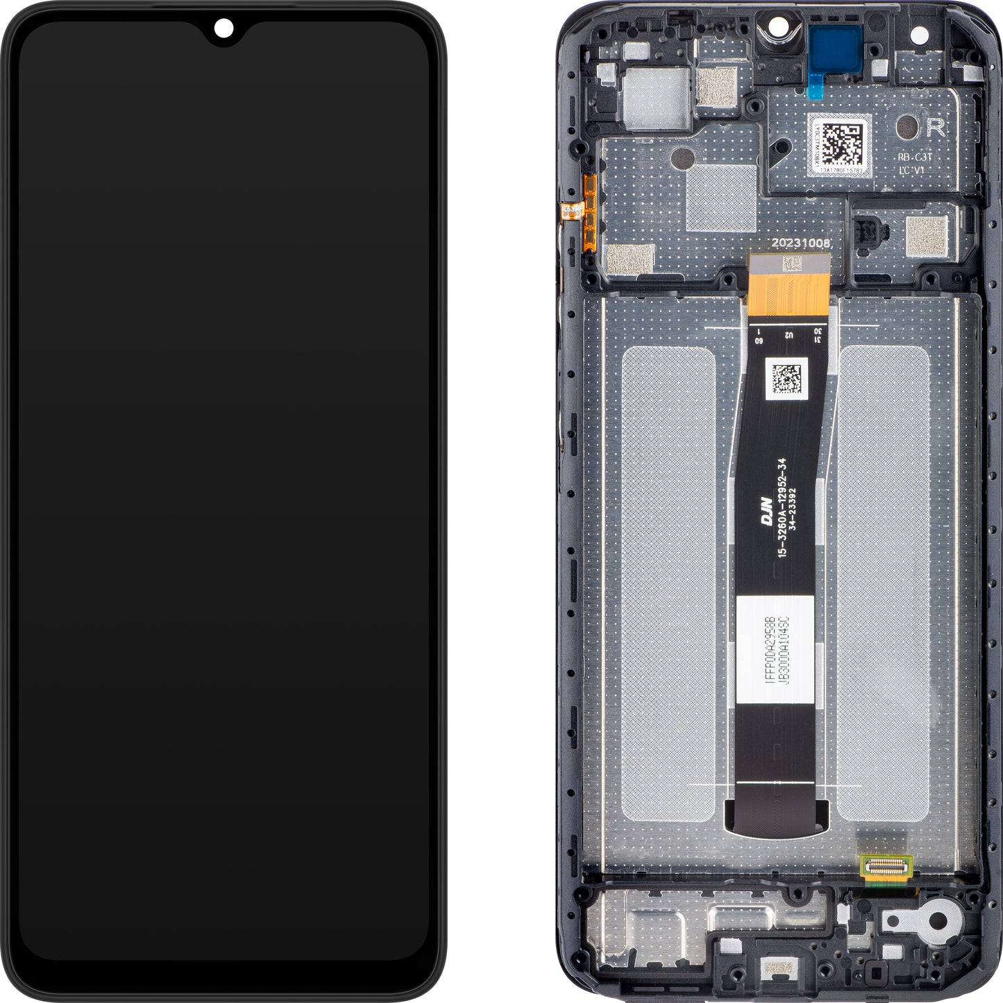Touchscreen-Display Xiaomi Redmi 12C, mit Rahmen, Grau (Graphite Gray), Swap 5600010C3T00