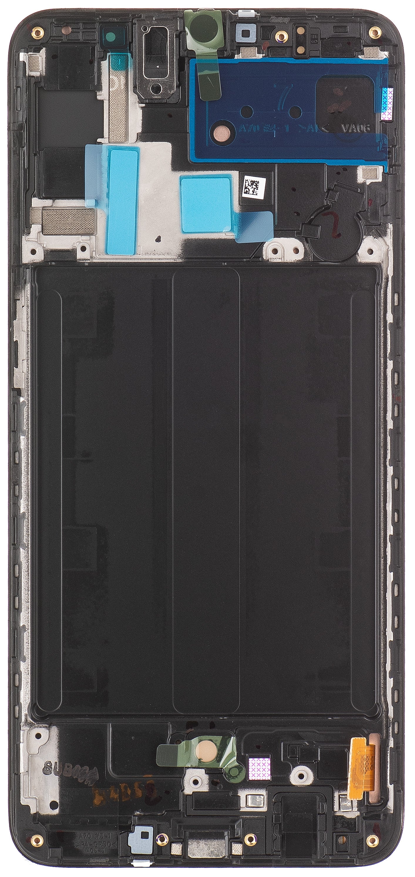 Touchscreen Display Samsung Galaxy A70 A705, mit Rahmen, Schwarz, Service Pack GH82-19747A