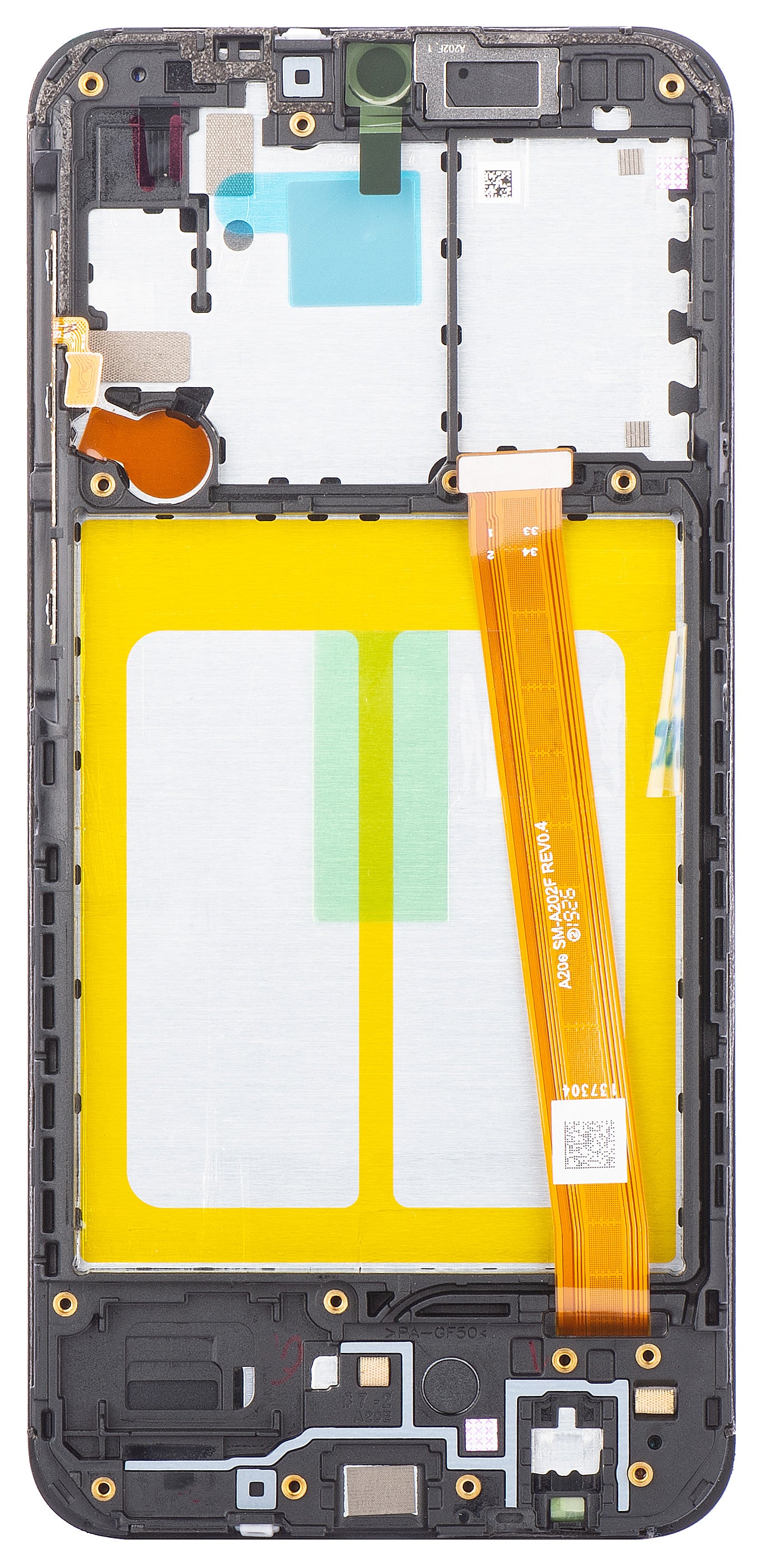 Touchscreen Display Samsung Galaxy A20e A202, mit Rahmen, Schwarz, Service Pack GH82-20186A