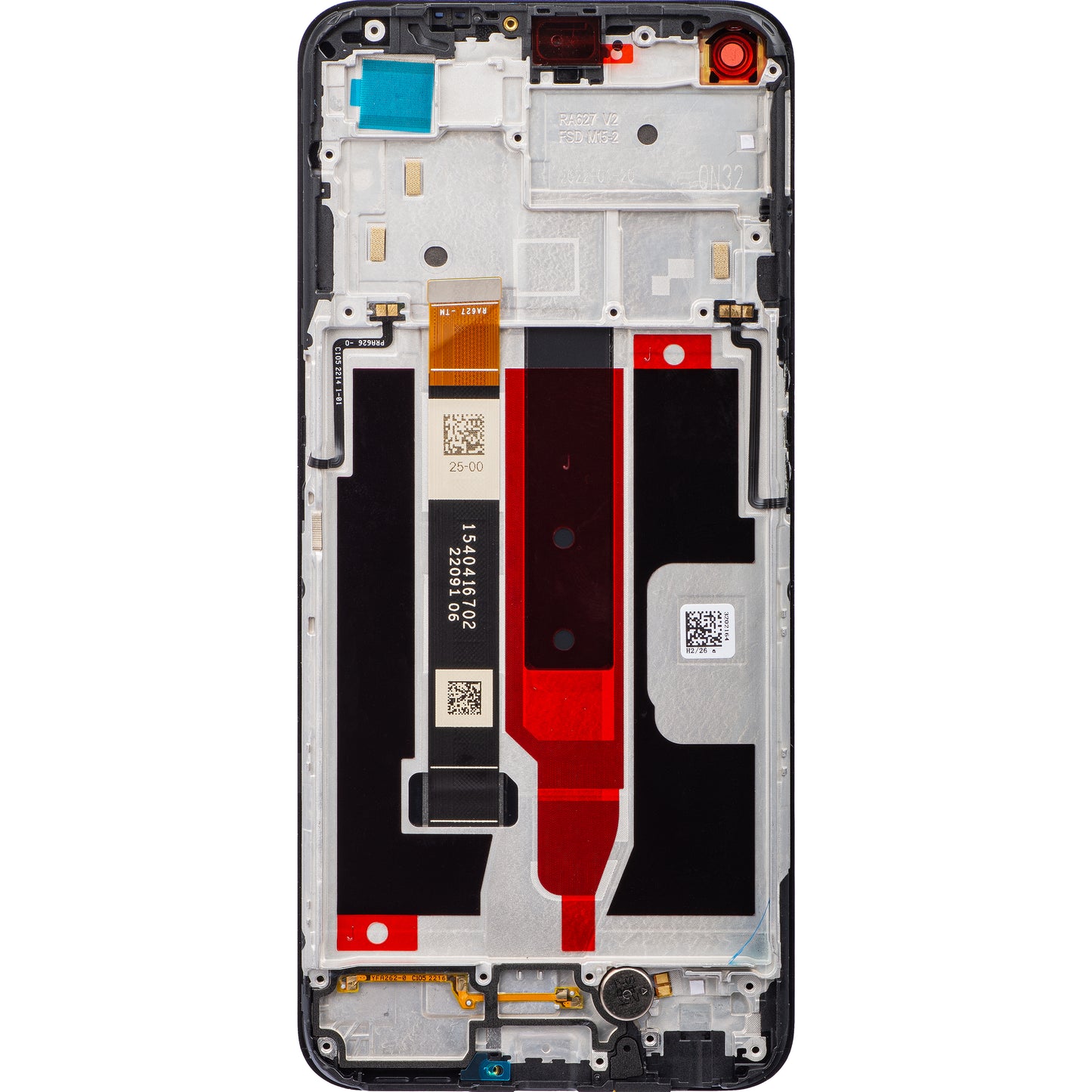 Realme 8 5G Touchscreen Display Realme 8 5G, mit Rahmen, Schwarz, Service Pack 4906662