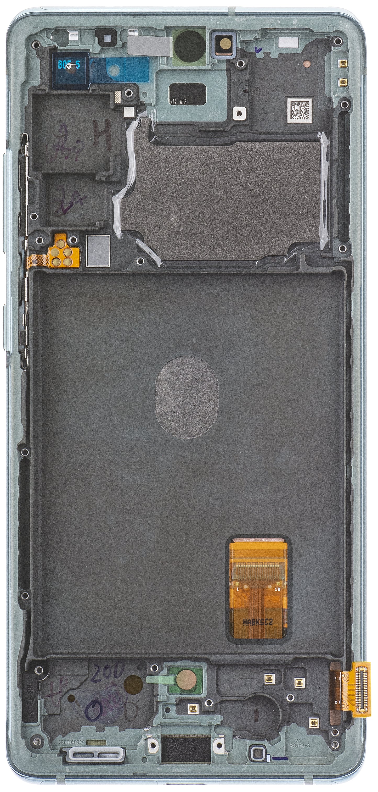 Samsung Galaxy Galaxy S20 FE G780 Touchscreen-Display mit Rahmen, Grün (Cloud Mint), Service Pack GH82-24220D