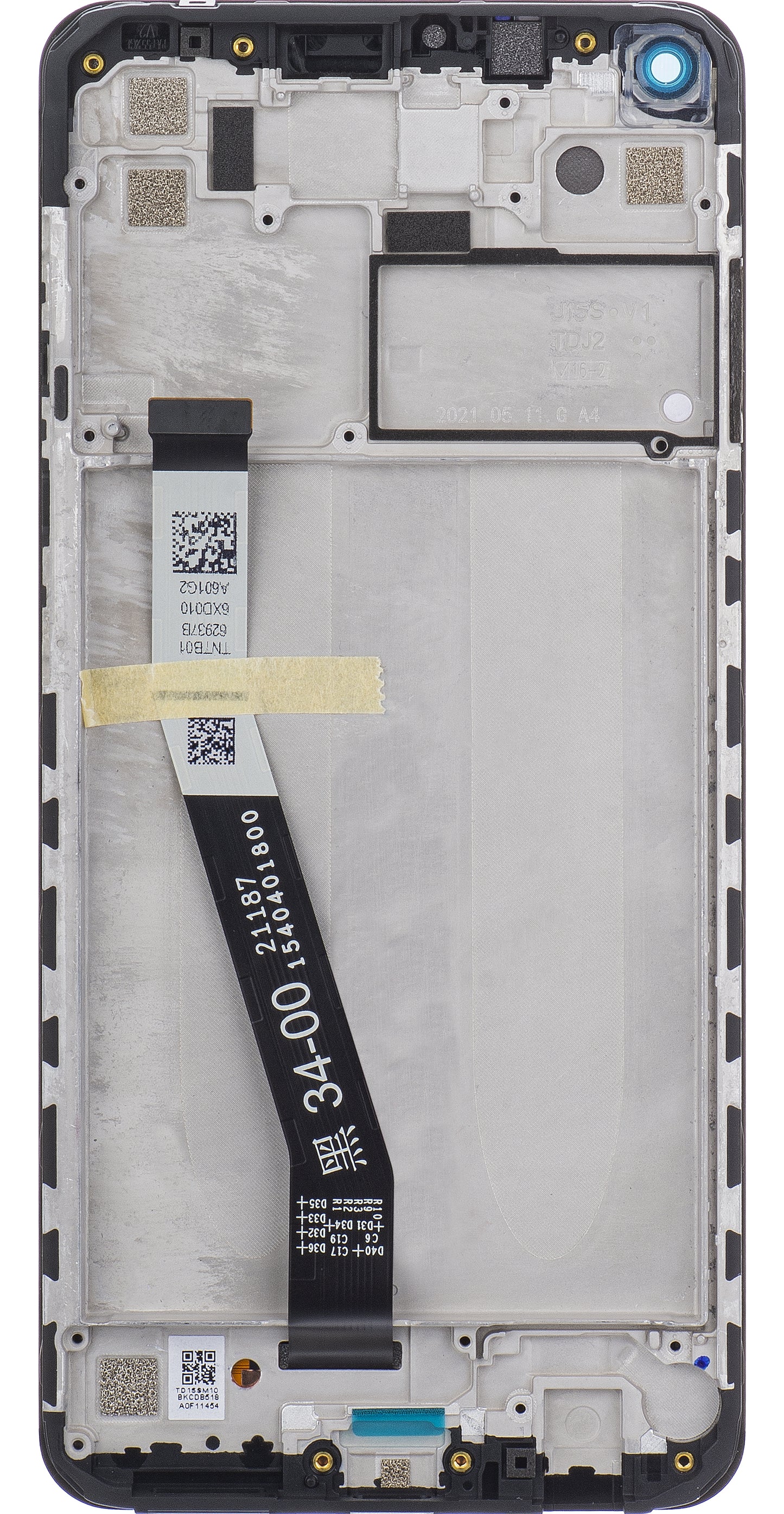 Xiaomi Redmi Note 9 Touchscreen Display, mit Rahmen, Schwarz, Service Pack 560003J15S00