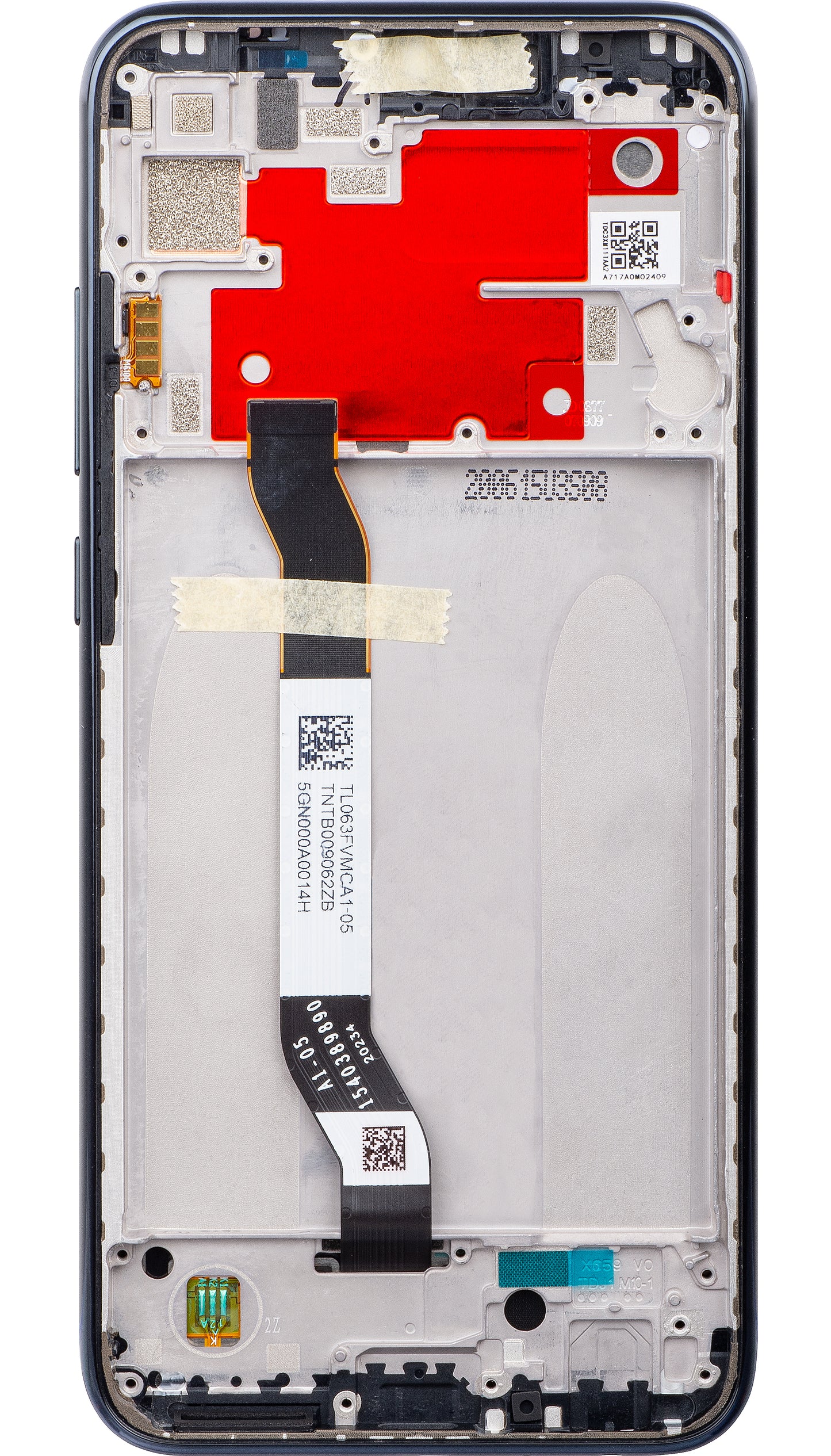 Display mit Touchscreen Xiaomi Redmi Note 8T, mit Rahmen, Schwarz, Service Pack 5600040C3X00